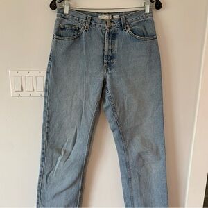 Vintage J Crew Mid Rise Faded Jeans Made in USA Womens 6 Botton closure